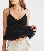 Floral Ruffled Babydoll Tank