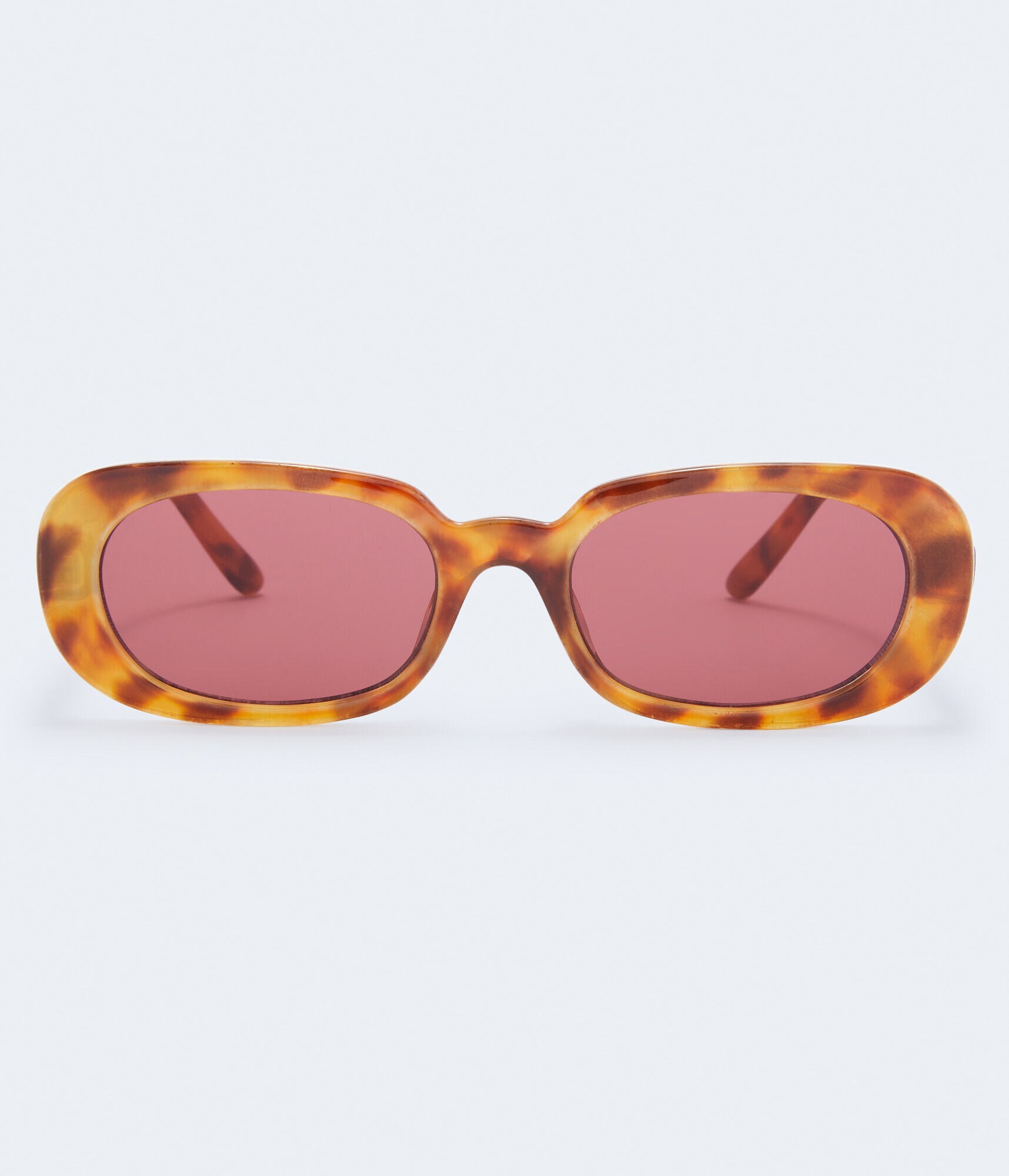 Tortoiseshell Slim Oval Sunglasses