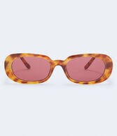 Tortoiseshell Slim Oval Sunglasses