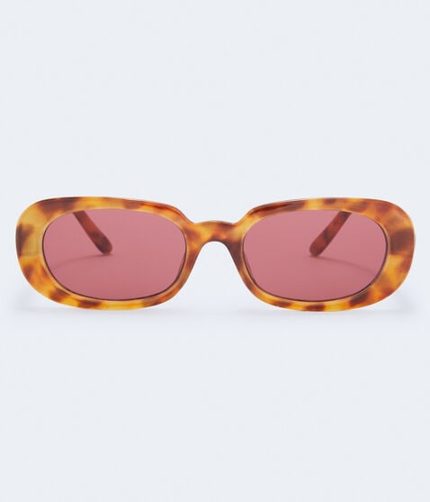 Tortoiseshell Slim Oval Sunglasses Tortoiseshell Slim Oval Sunglasses