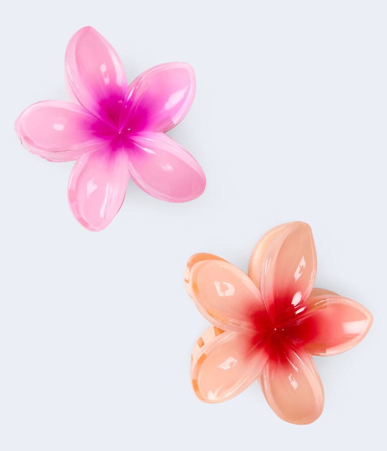 Hibiscus Flower Claw Hair Clip 2-Pack