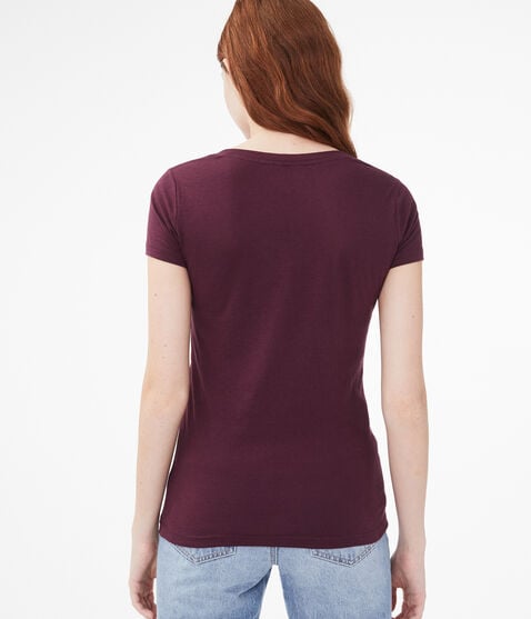 Aeropostale 1987 V-Neck Graphic Tee
