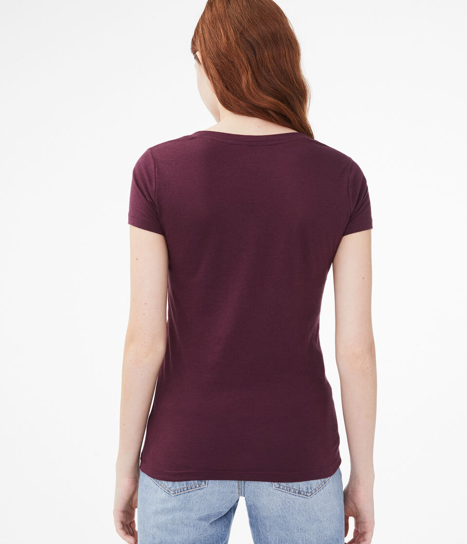 Aeropostale 1987 V-Neck Graphic Tee