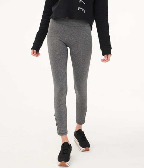 Heathered 7/8 Lace-Up Legging