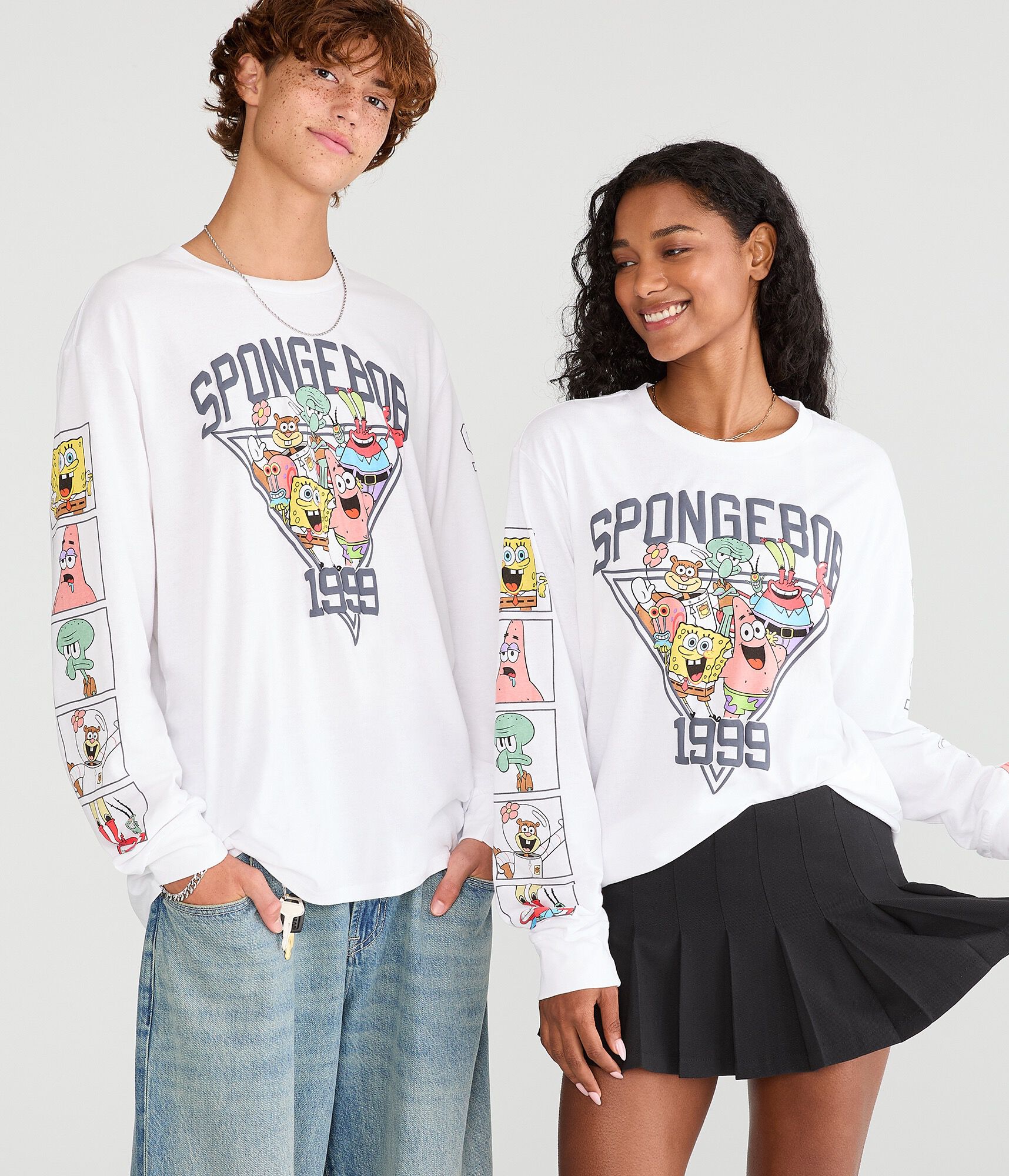 SpongeBob x Aero Long Sleeve 1999 Triangle Graphic Tee