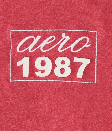 Aero 1987 Box Logo Appliqué Graphic Tee Aero 1987 Box Logo Appliqué Graphic Tee