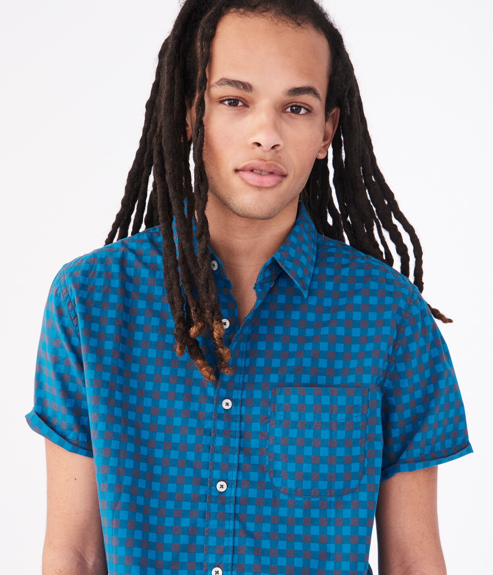 Gingham Button-Down Shirt