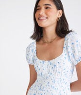 Floral Scoop-Neck Midi Dress