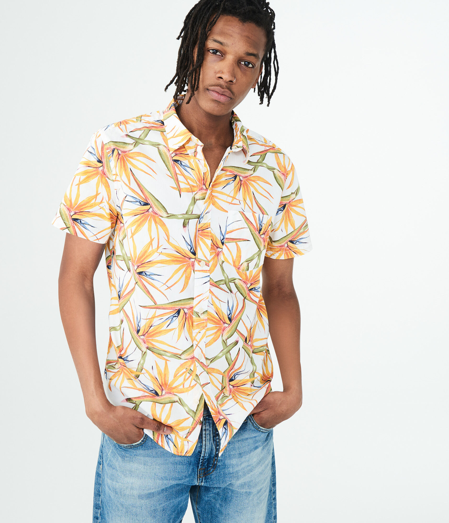 Bird-Of-Paradise Woven Shirt