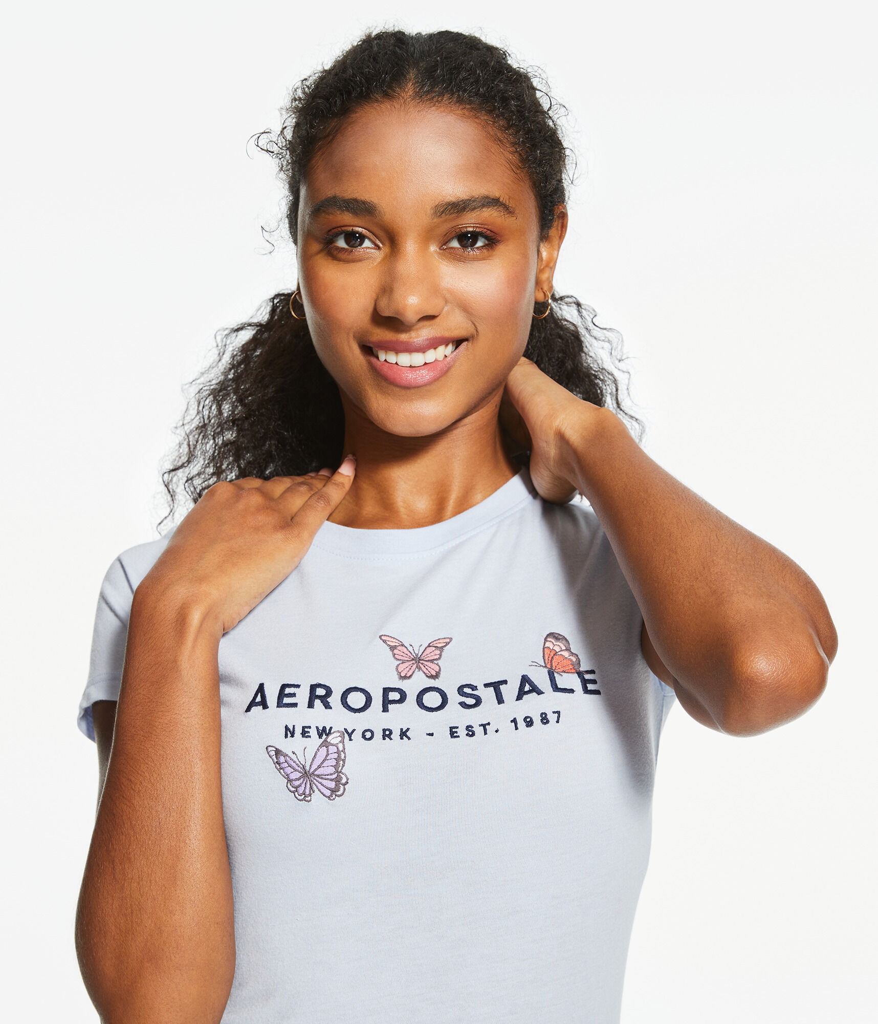 Aeropostale Butterflies Graphic Tee