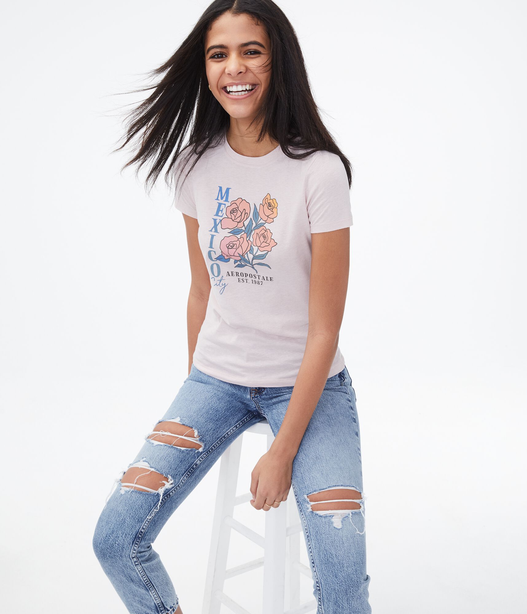 Mexico City Roses Graphic Tee