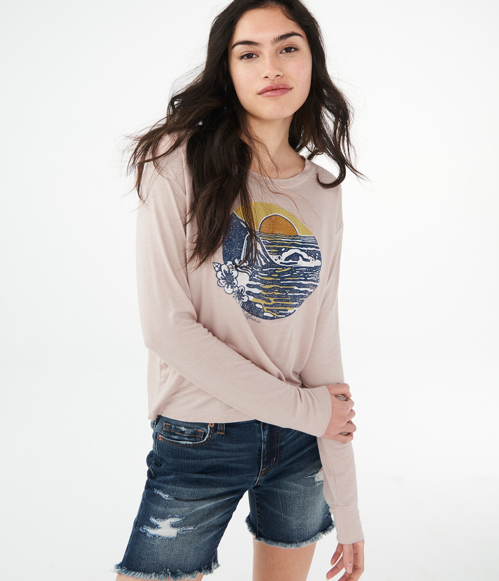 Long Sleeve California Tomboy Graphic Tee