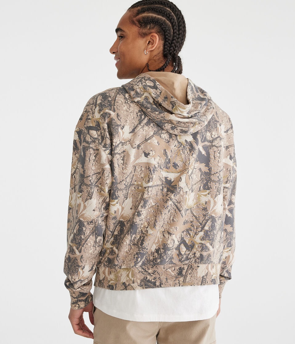 Woodland Camo Boxy Pullover Hoodie