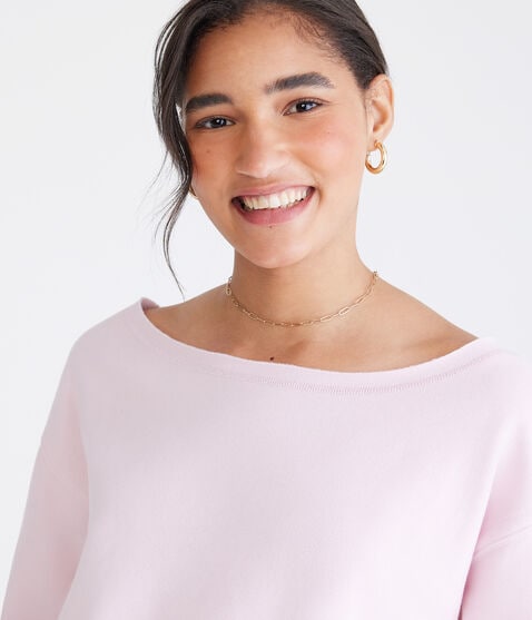 Washed Off-The-Shoulder Sweatshirt Washed Off-The-Shoulder Sweatshirt