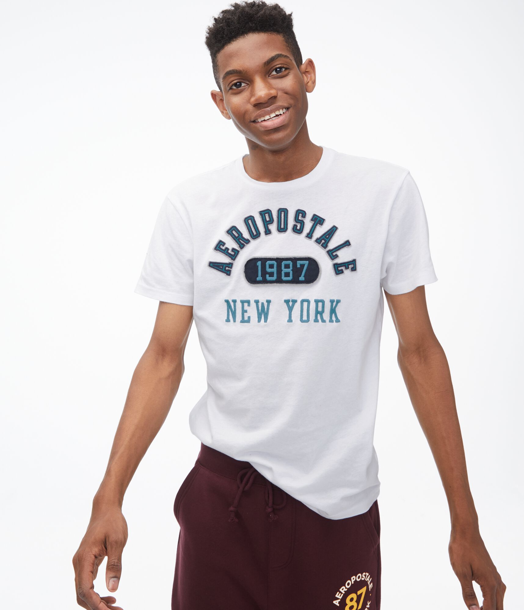Aeropostale Arch Appliqu&eacute; Graphic Tee