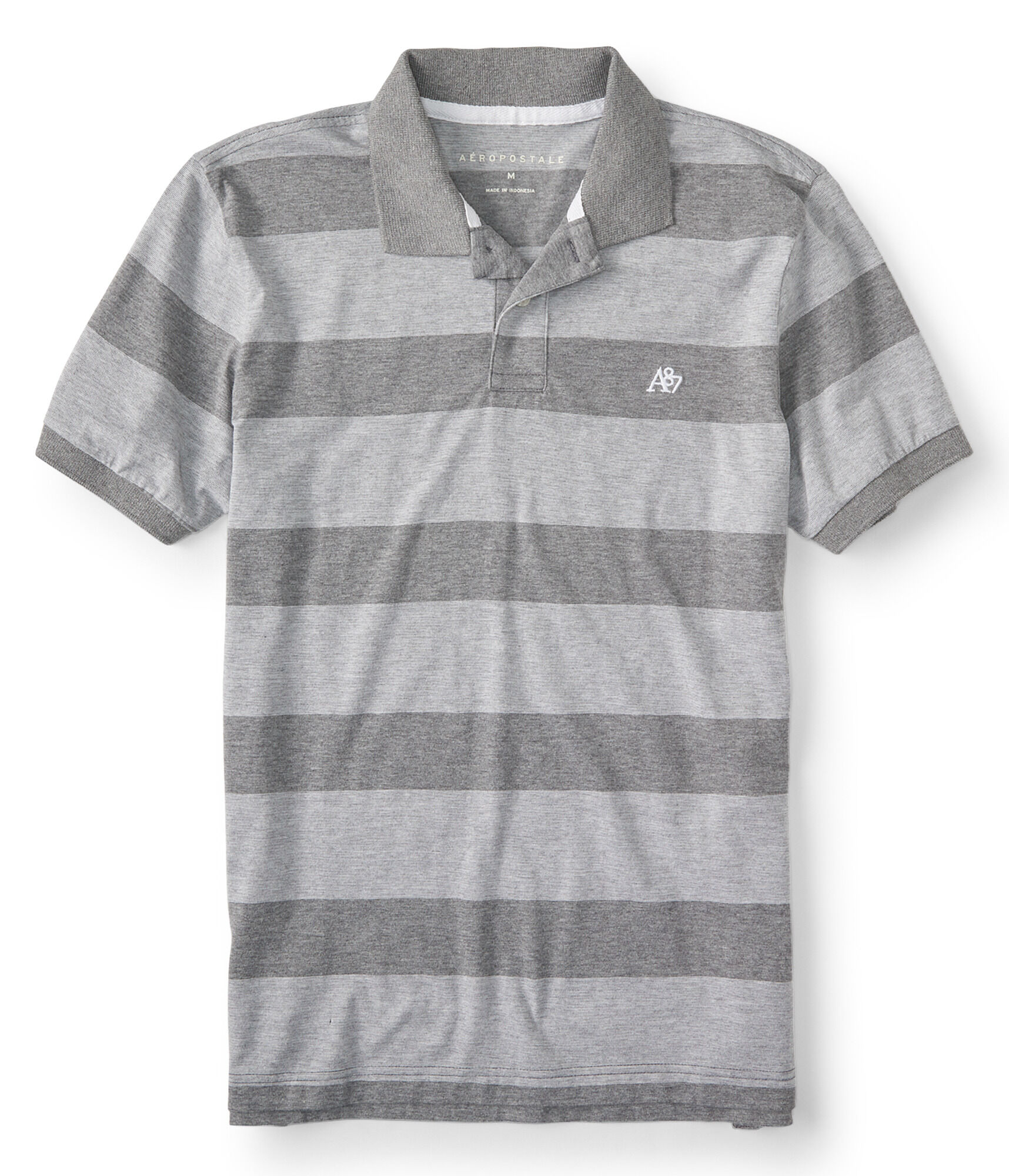 A87 Blocky Stripe Jersey Polo