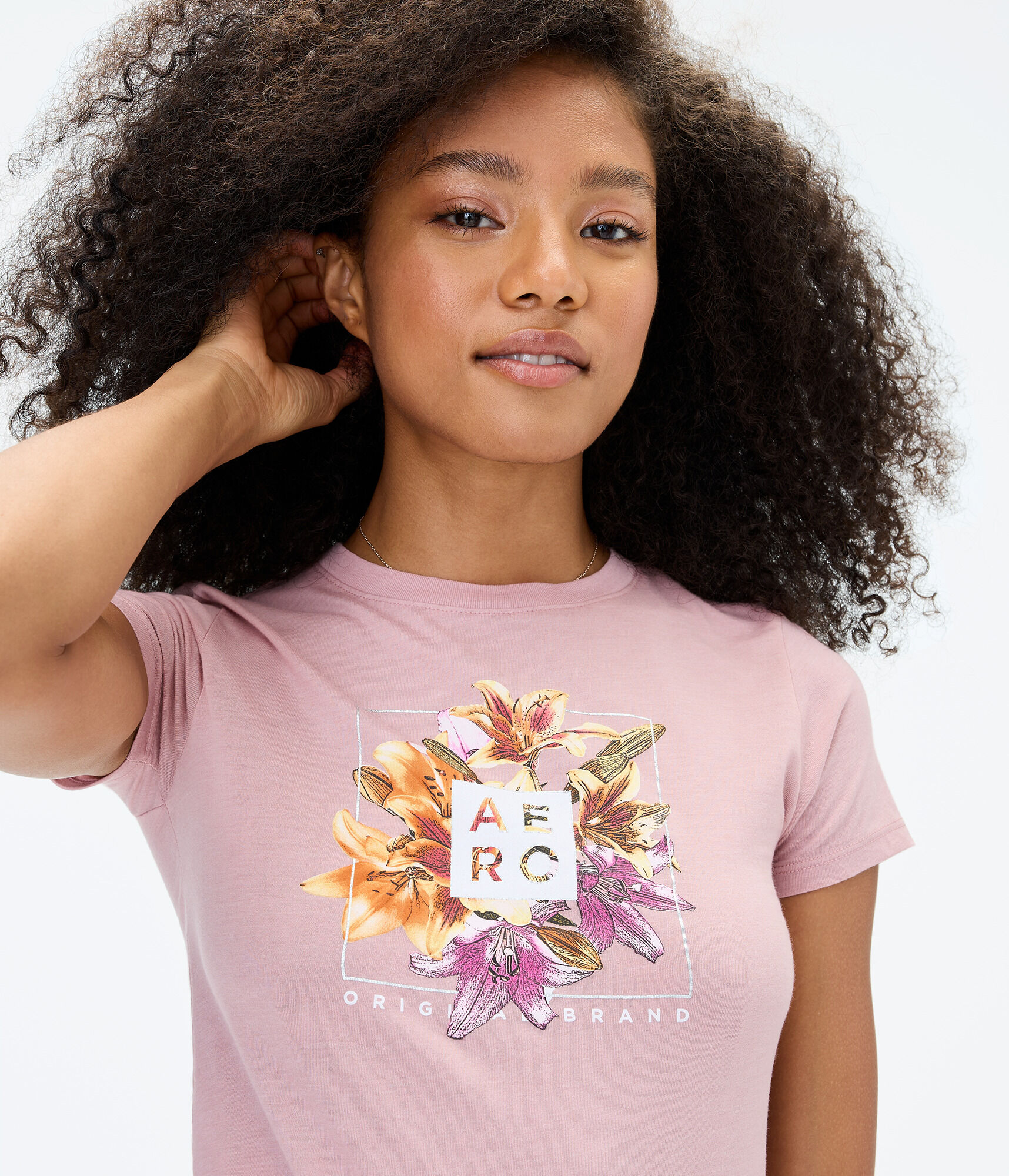 Aero Lilies Box Logo Foil Graphic Tee
