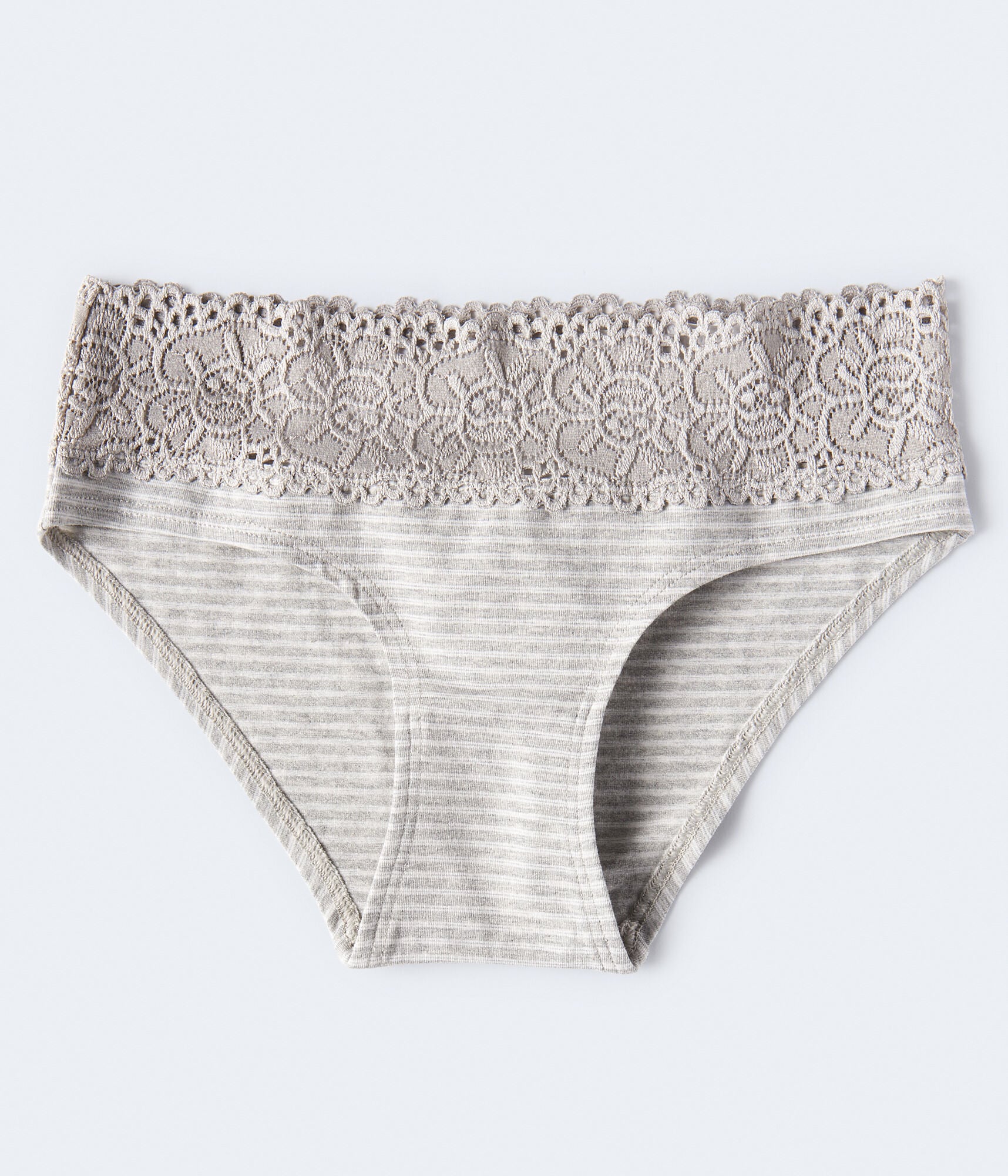 Thin Stripe Lace-Trim Hipster