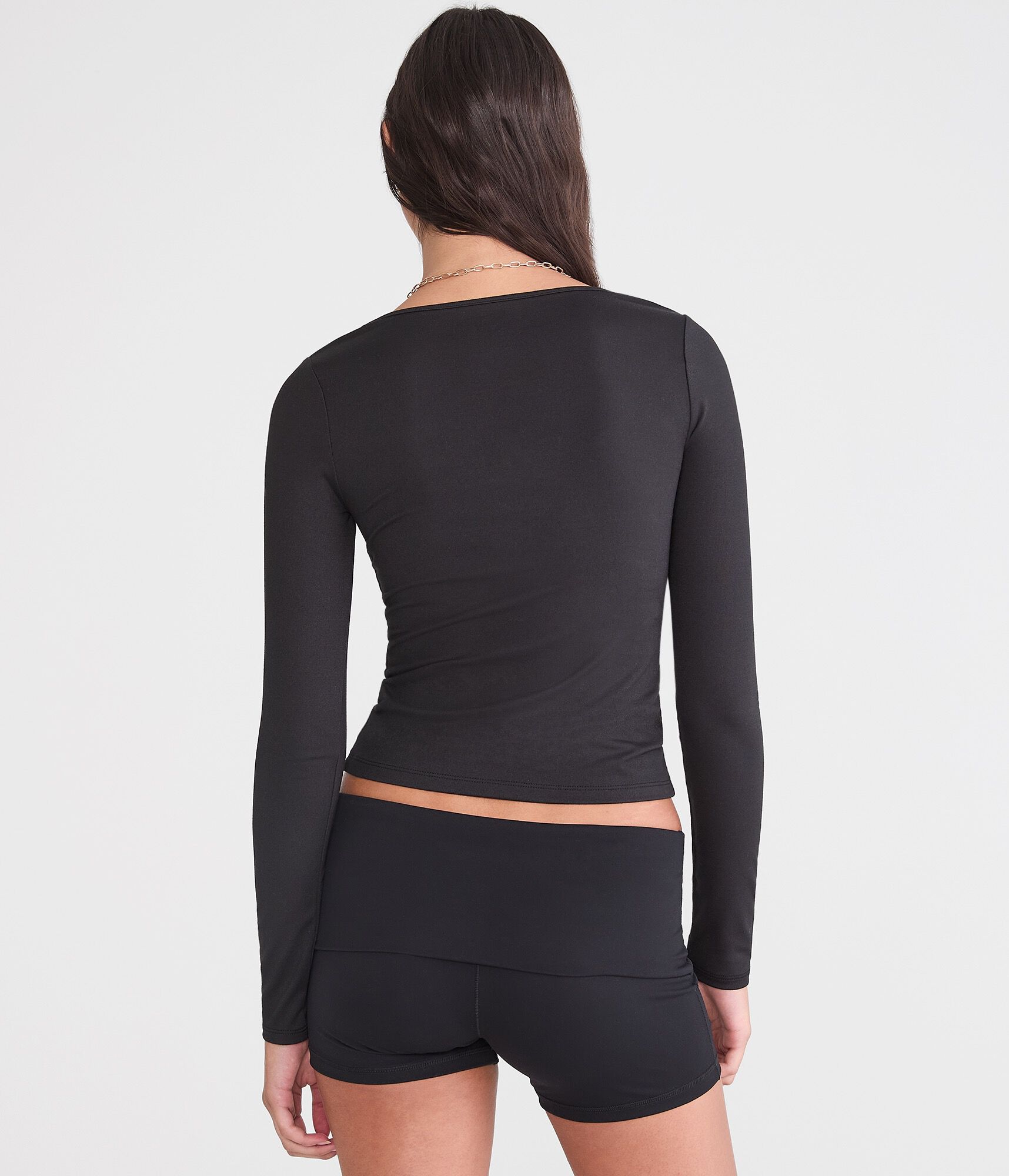 Long Sleeve Buttery Soft Scoop-Neck Tee