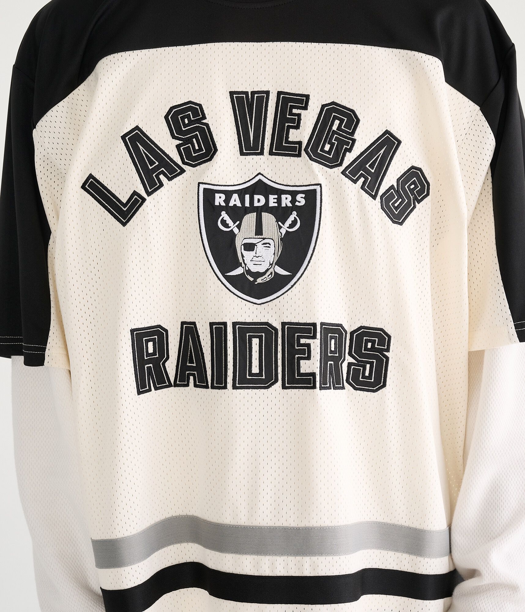 Las Vegas Raiders Colorblock Mesh Top