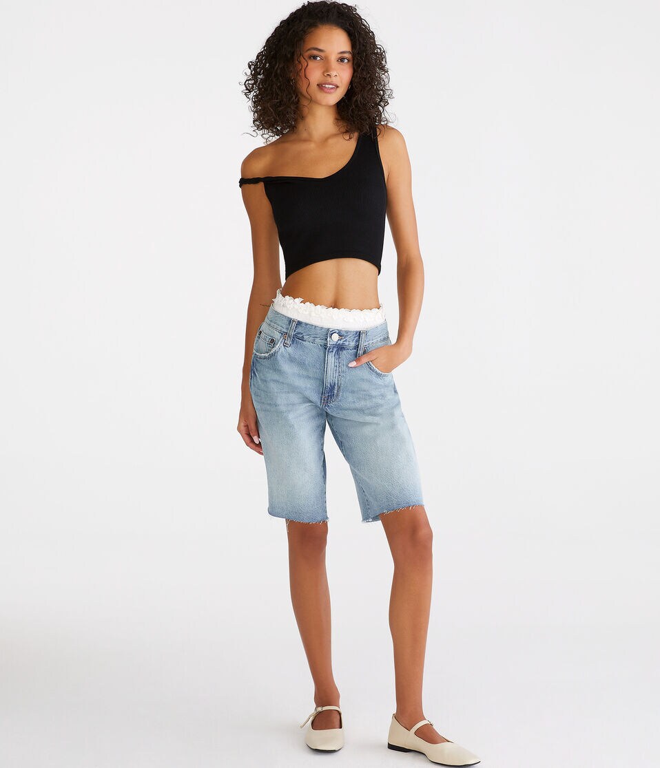 Low-Rise Denim Jorts
