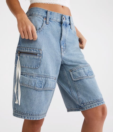 Denim Cargo Bermuda Shorts Denim Cargo Bermuda Shorts