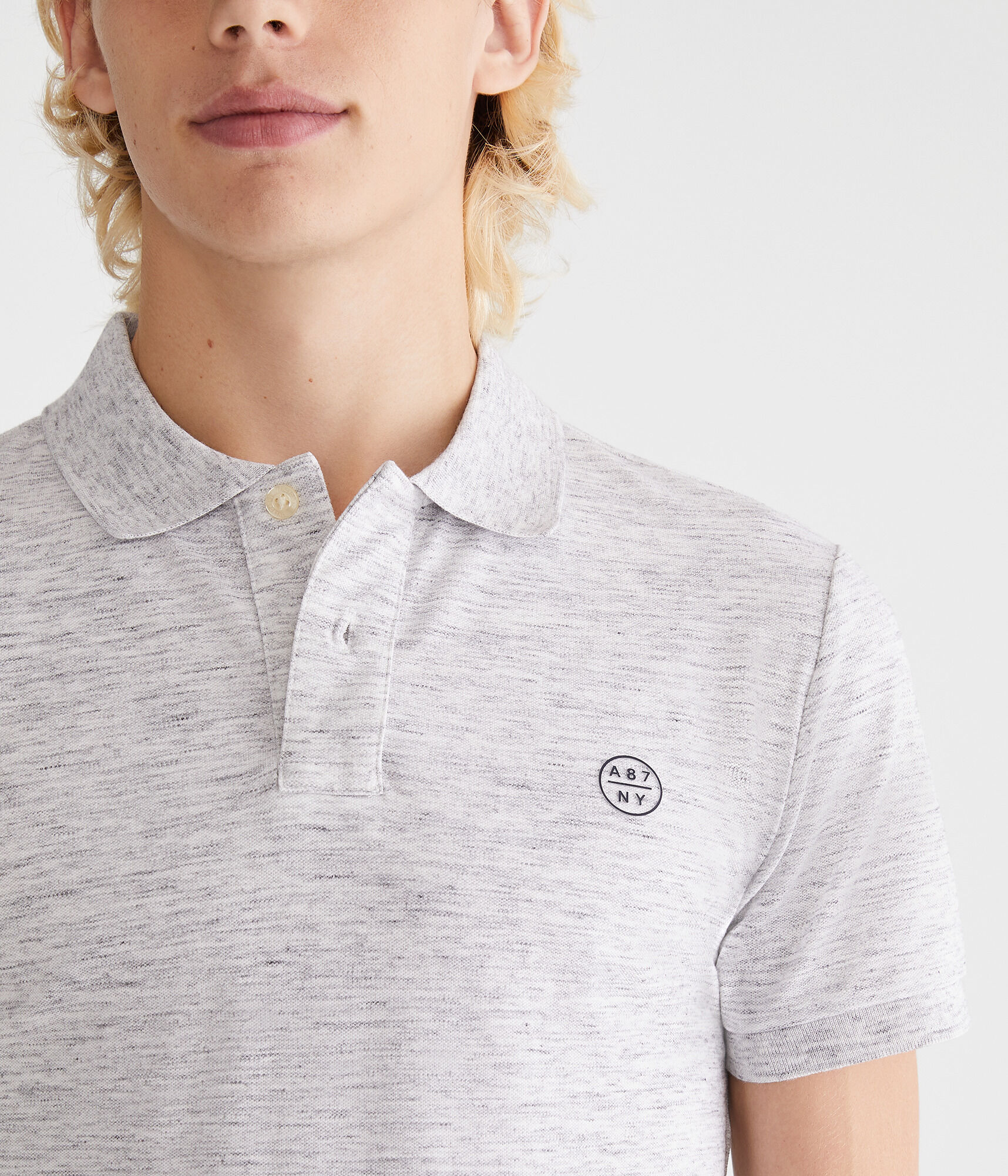 A87NY Stretch Piqué Polo