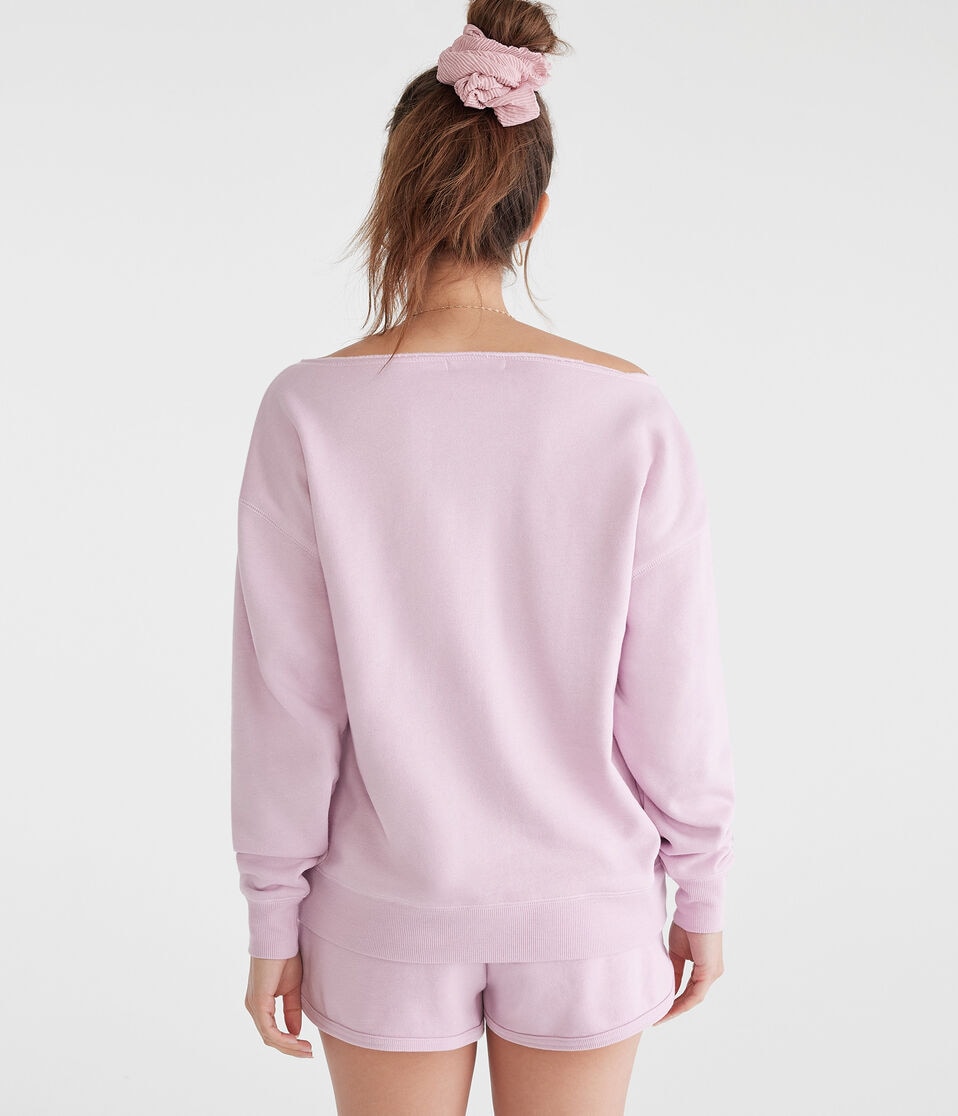 Floral 28 Off-The-Shoulder Crew Sweatshirt