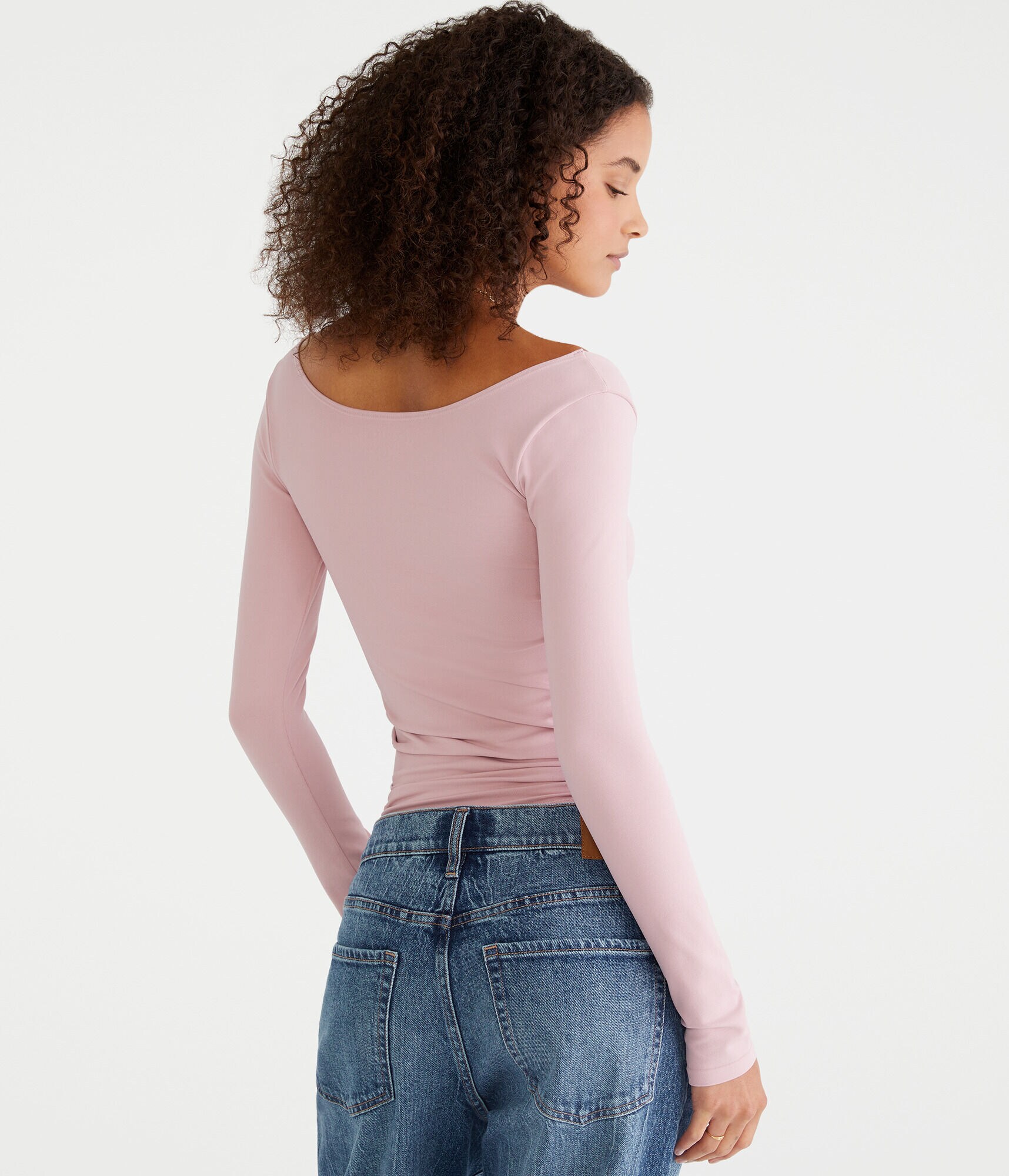 Long Sleeve Seriously Soft Sculpt Scoop-Neck Tee