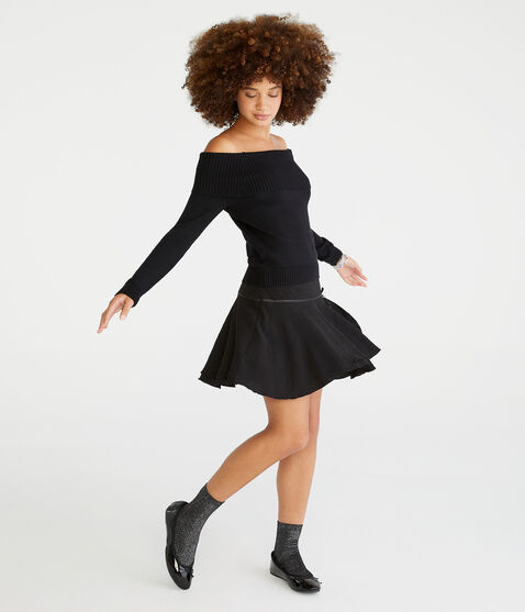 Solid Off-The-Shoulder Sweater Solid Off-The-Shoulder Sweater