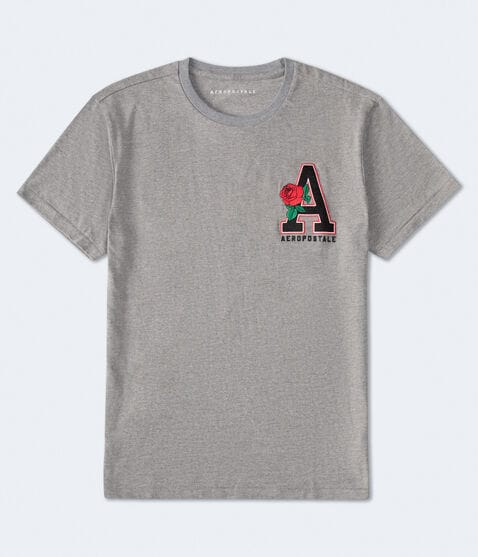 Aeropostale Rose Appliqué Graphic Tee Aeropostale Rose Appliqué Graphic Tee