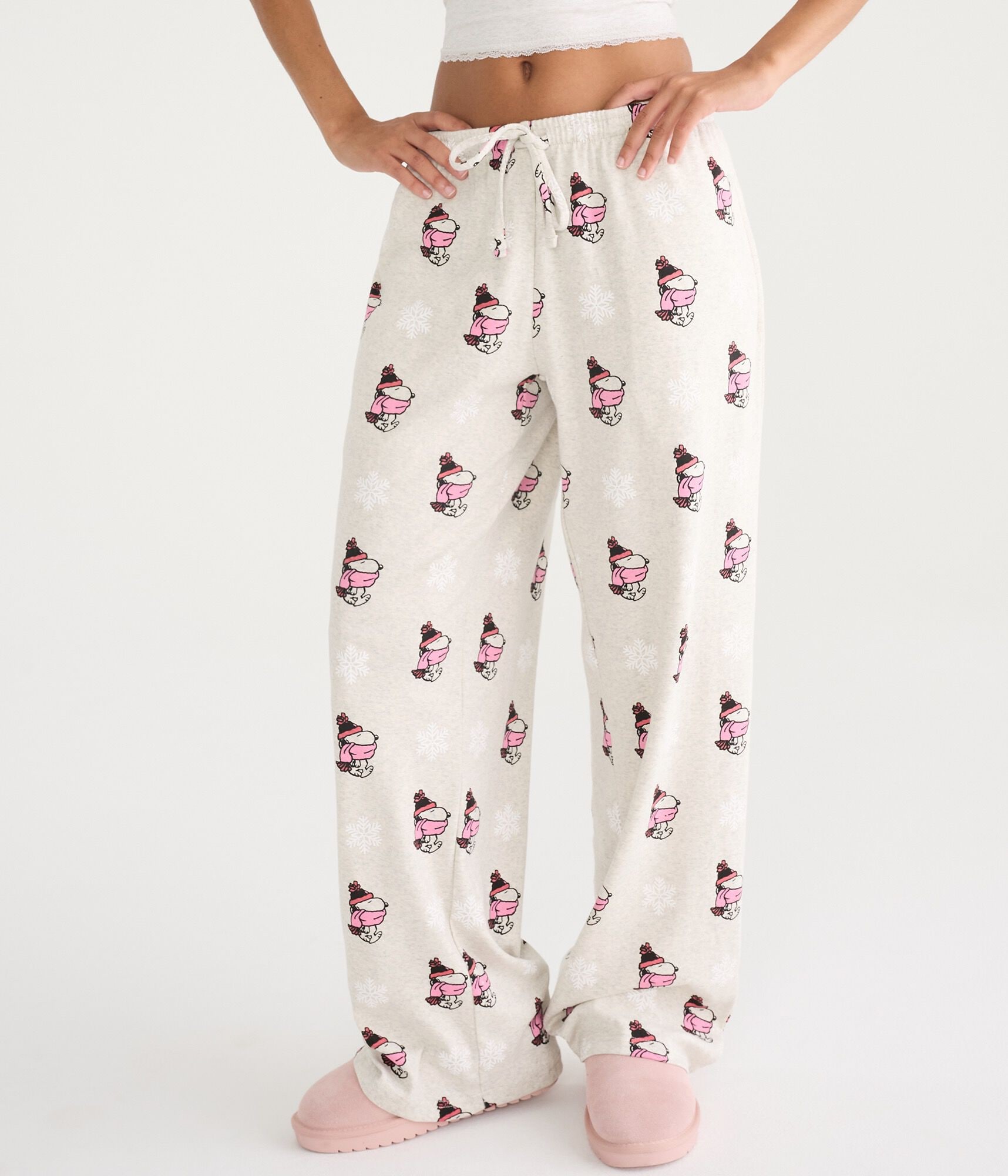 Snoopy Scarf Knit Sleep Pants