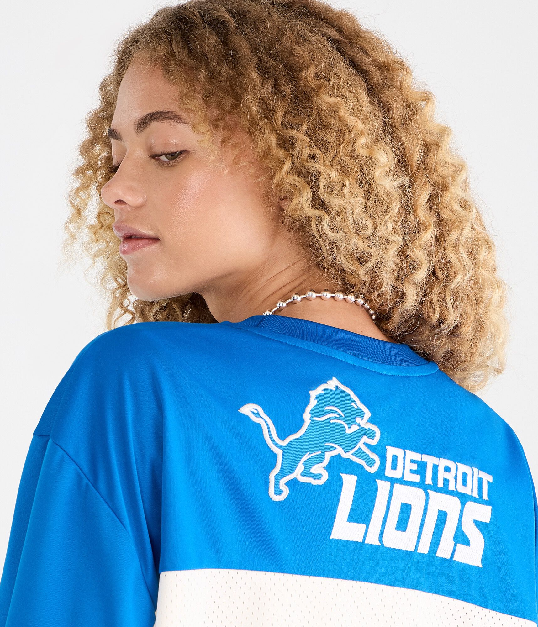 Detroit Lions Colorblock Mesh Top