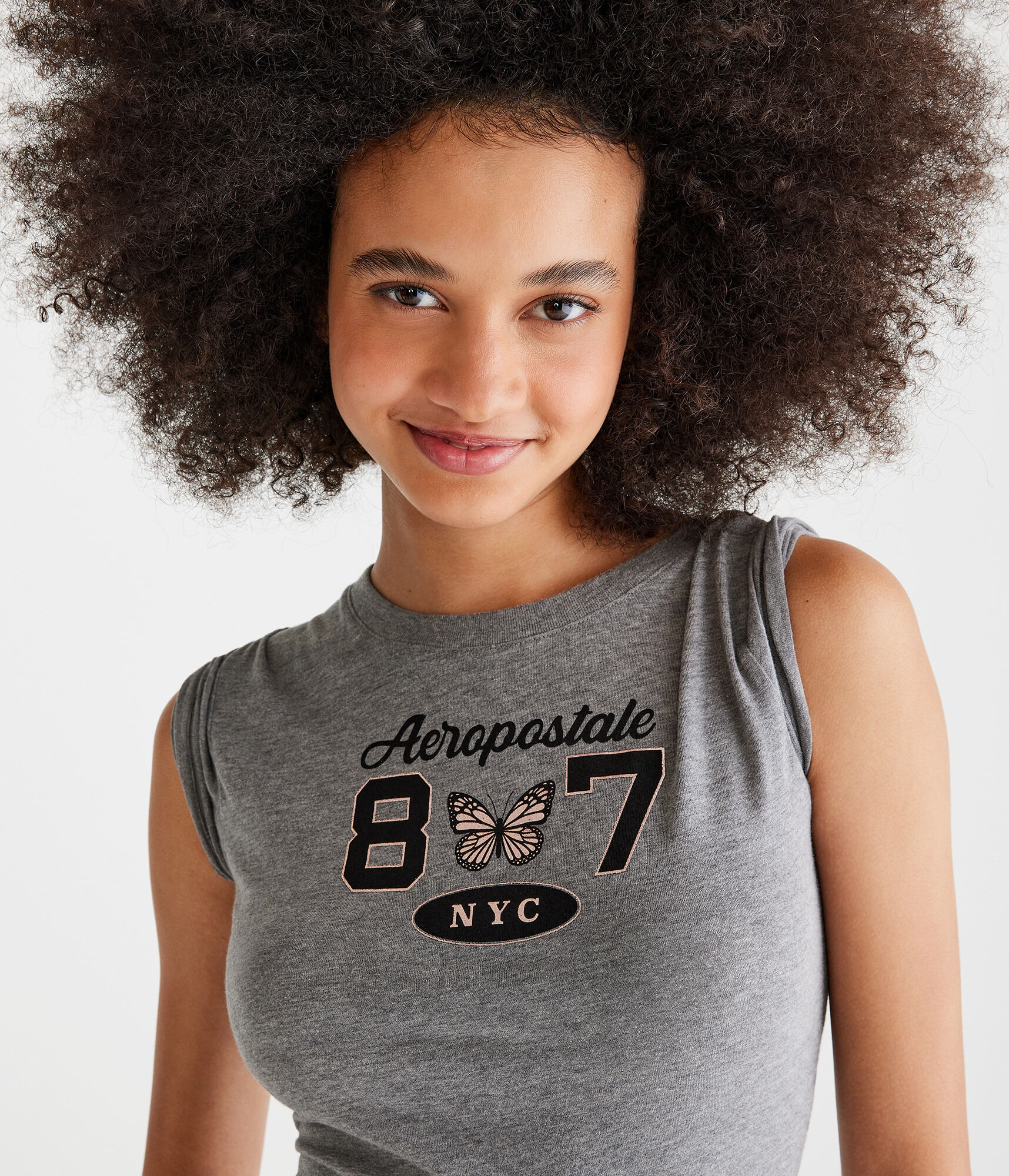 Aeropostale 87 Butterfly Foil Graphic Tee