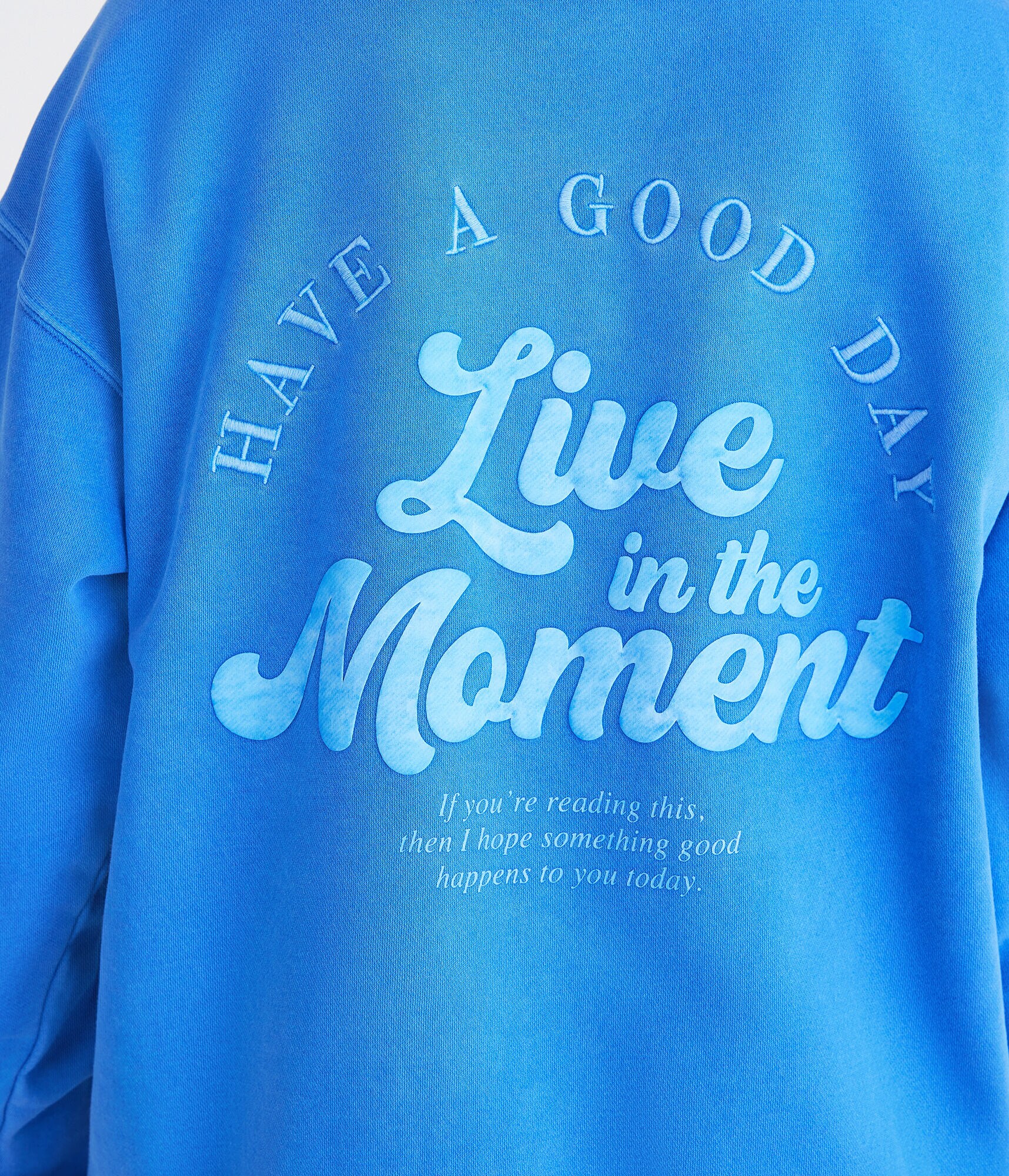 Live In The Moment Oversized Crew Sweatshirt