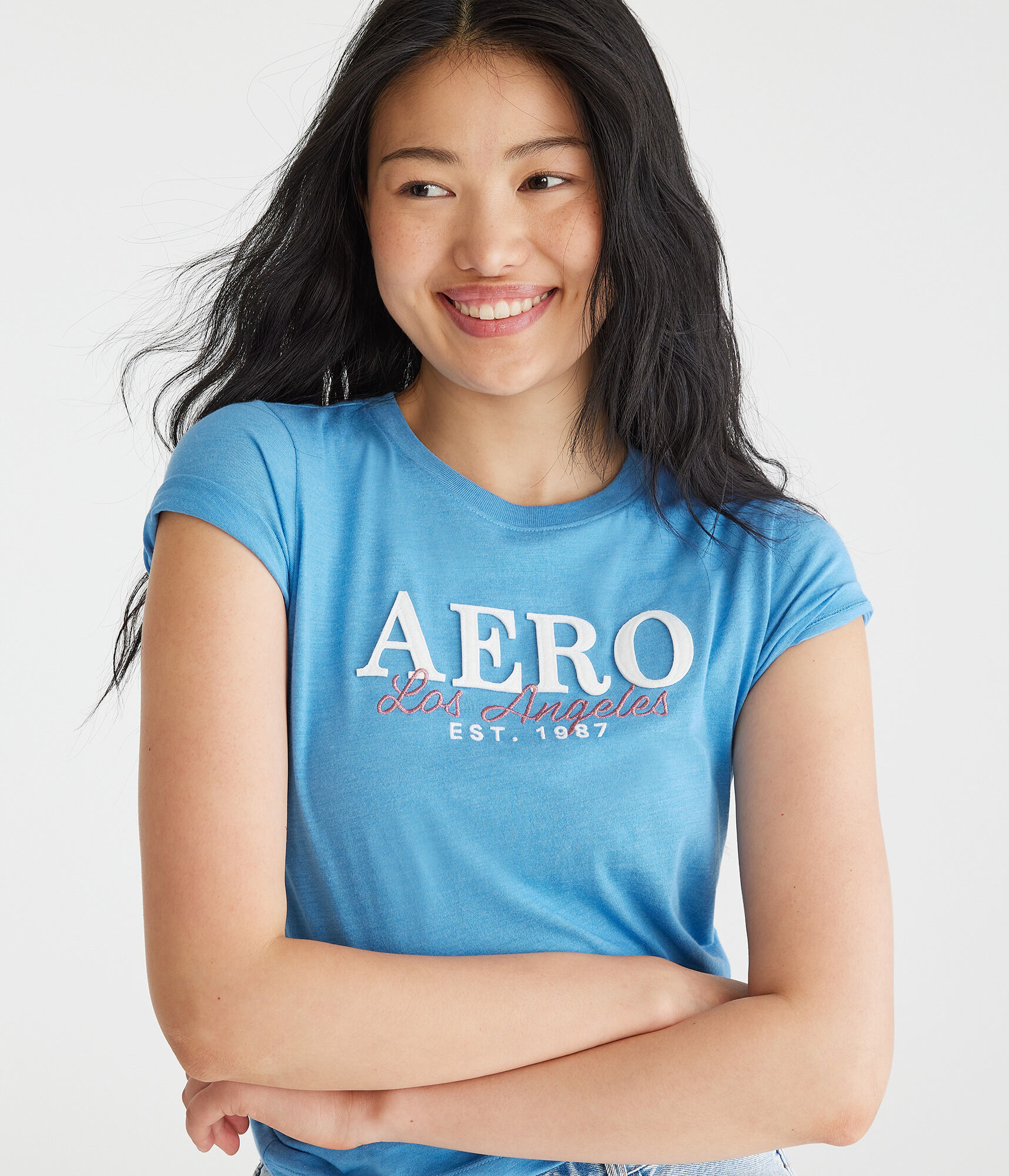 Aero Los Angeles Appliqué Graphic Tee