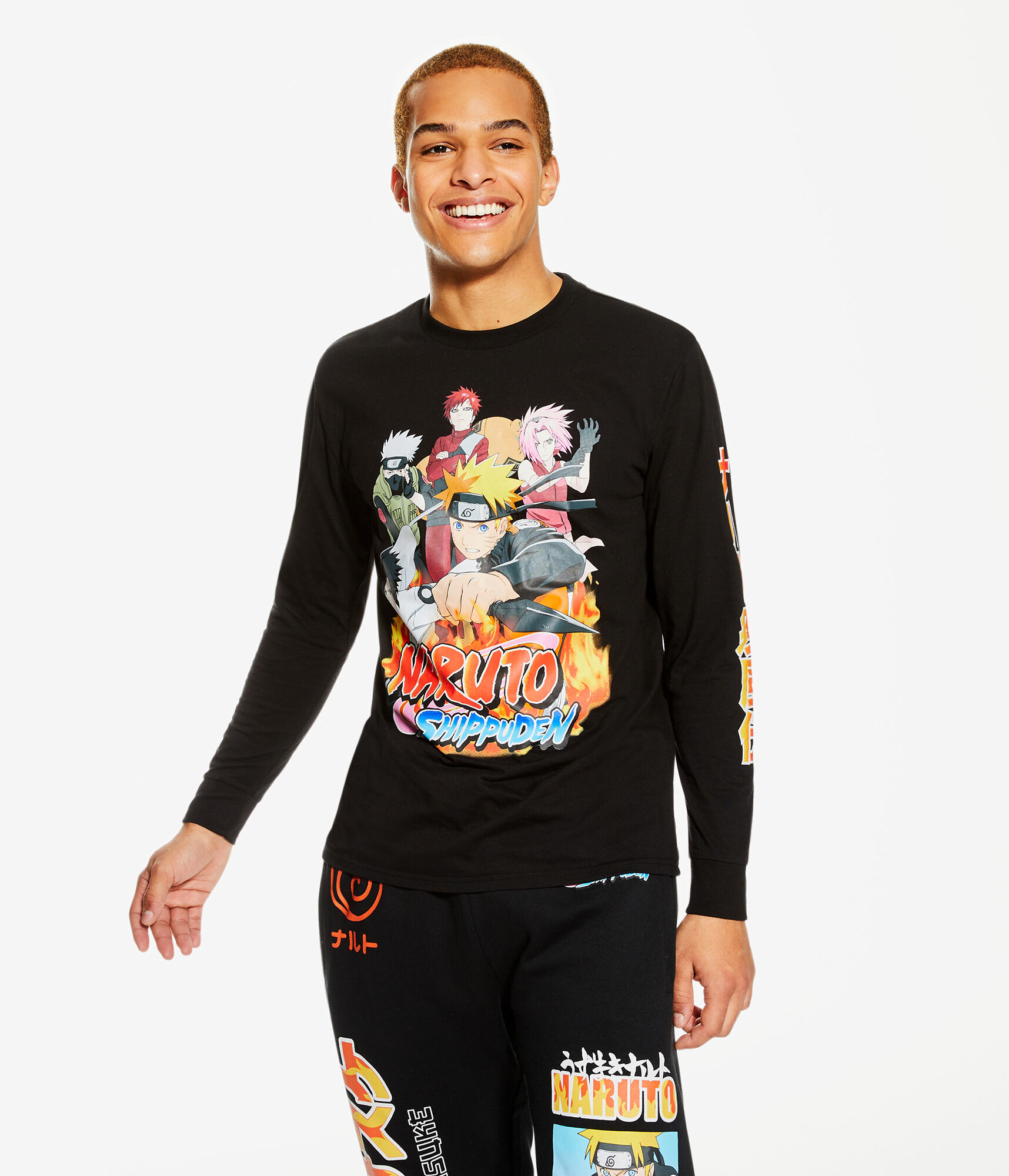 Long Sleeve Naruto Shippuden Graphic Tee