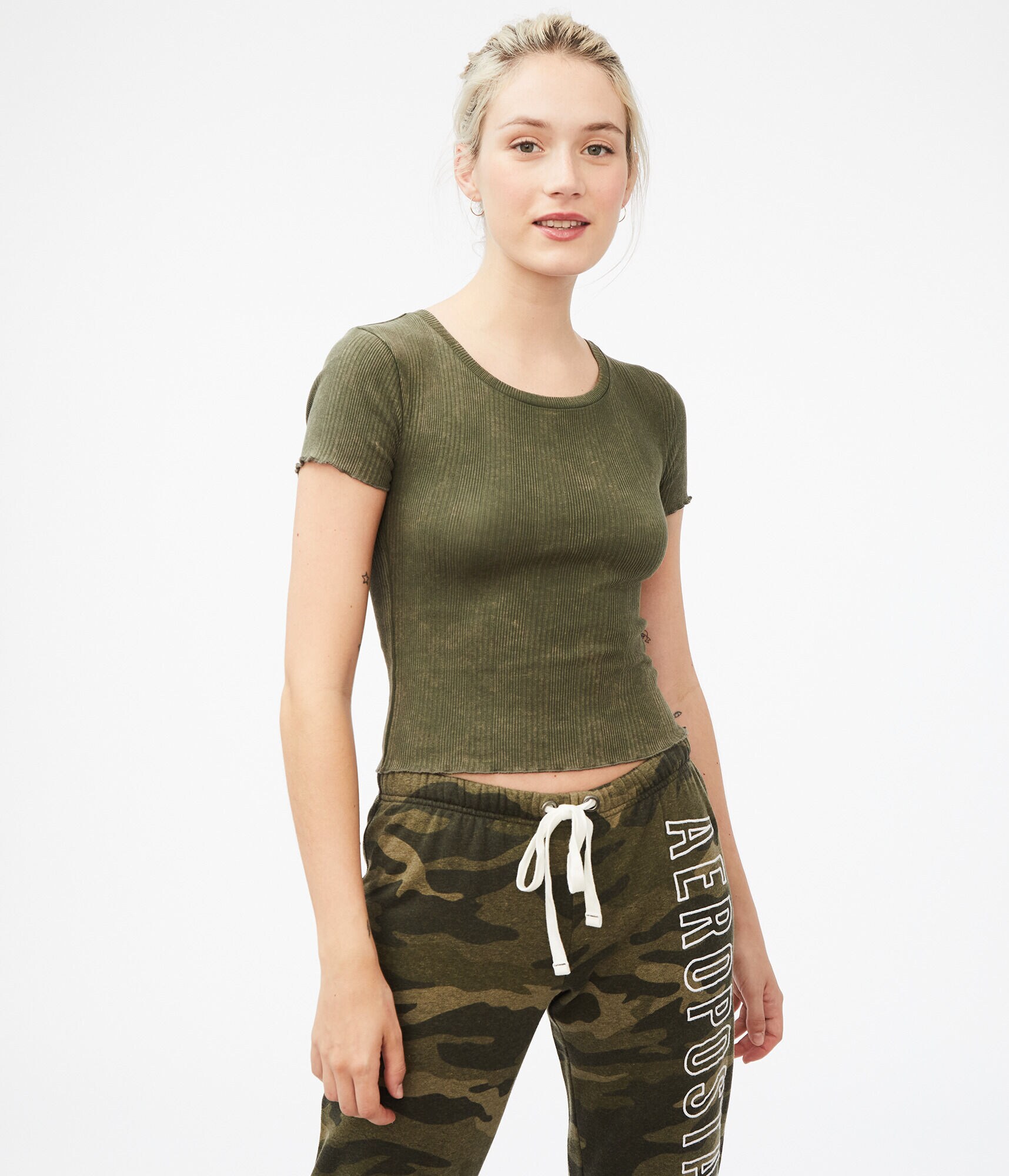 Multi-Rib Shrunken Tee