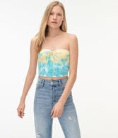 Tie-Dye Convertible Halter/Tube Top