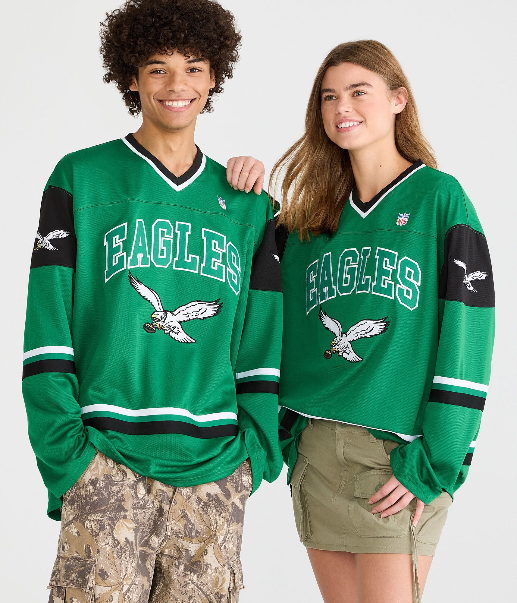 Long Sleeve Philadelphia Eagles V-Neck Top