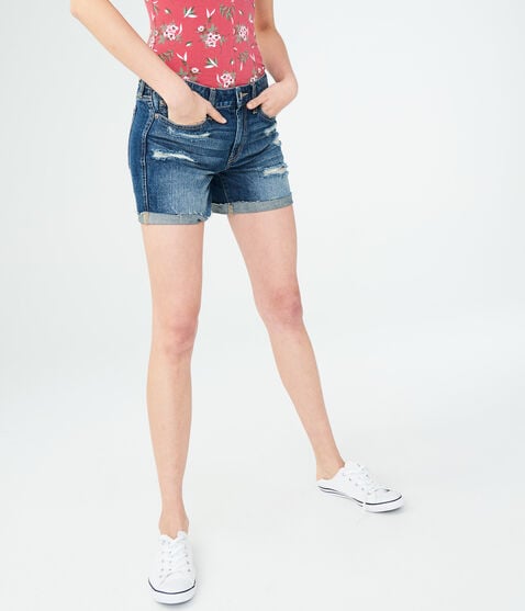 Medium Wash Denim Tomboy Shorts