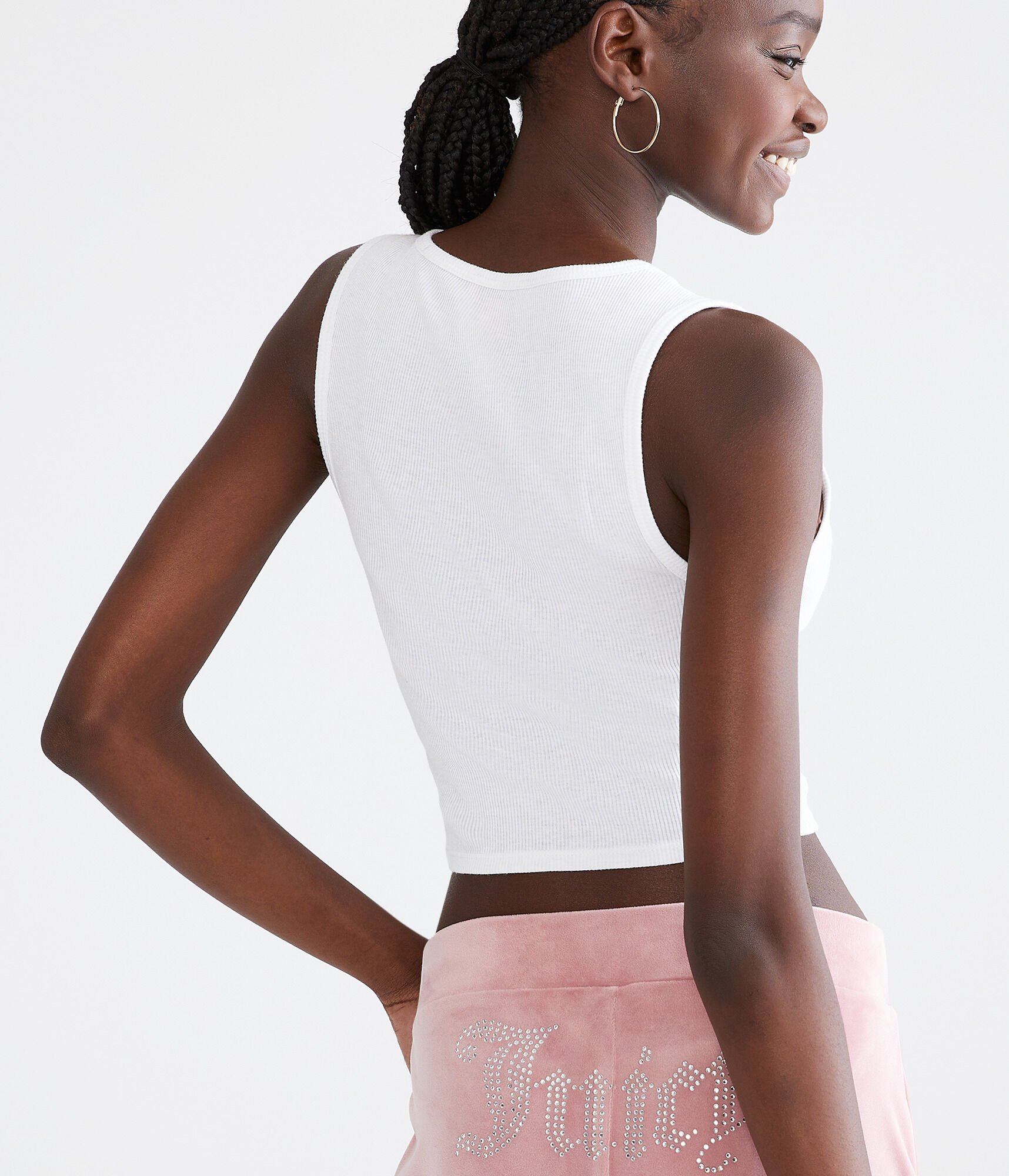 Juicy Couture X AERO Bling Cropped U-Neck Tank