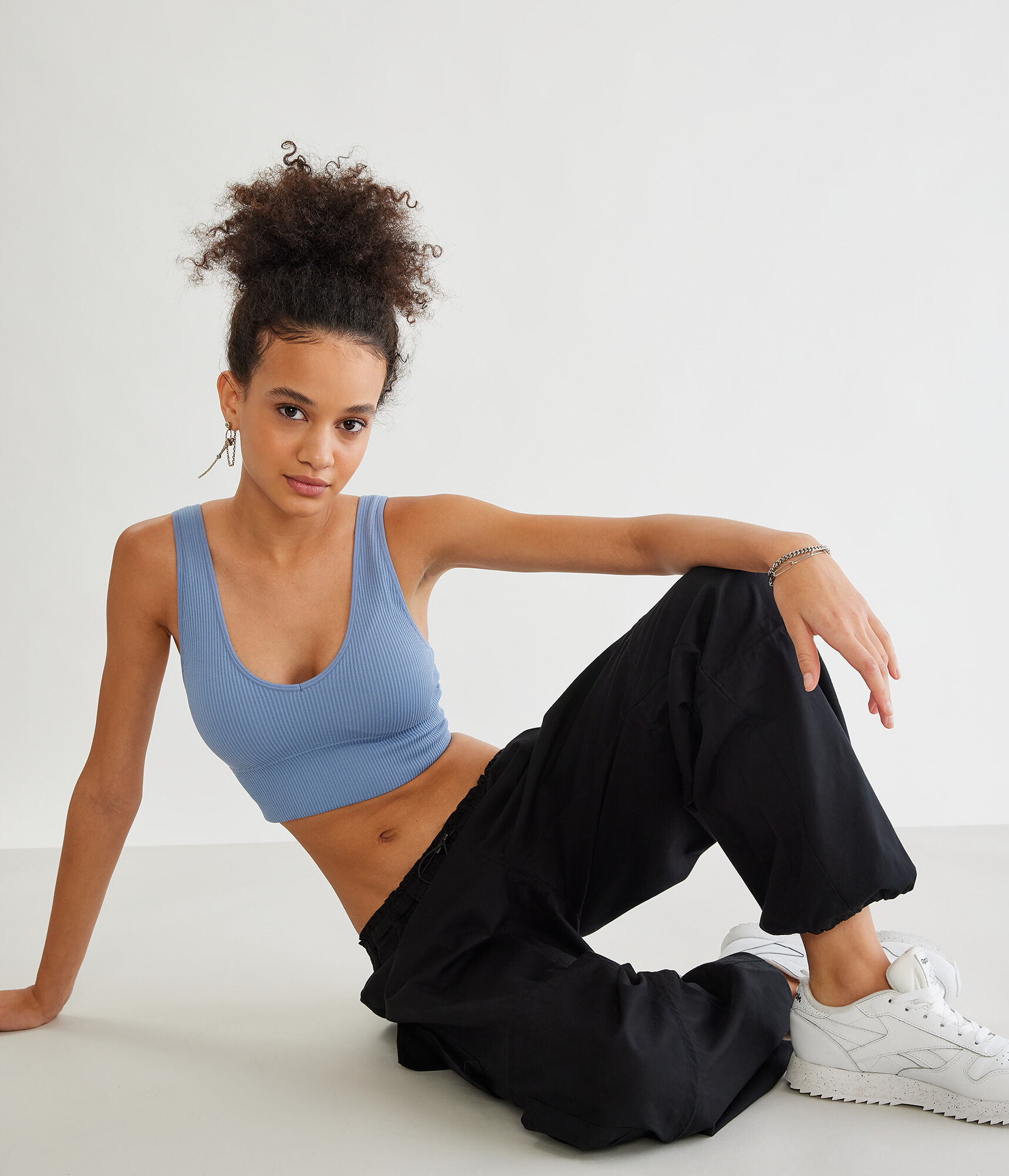 Low-Rise Parachute Baggy Cargo Joggers