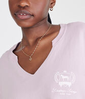 Saratoga Springs Notch-Neck Boyfriend Graphic Tee