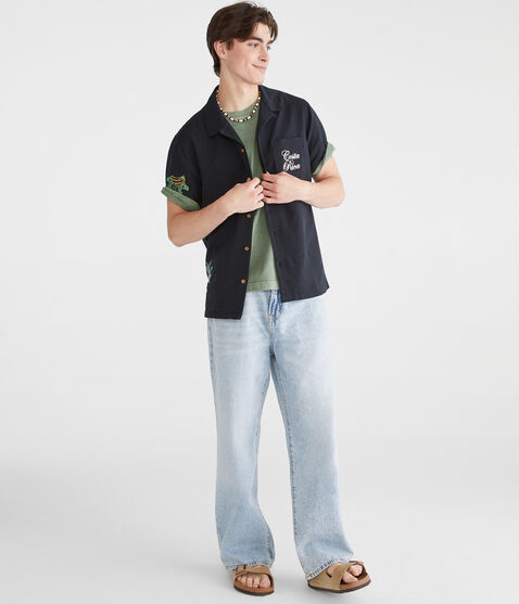 Short Sleeve Costa Rica Linen Camp Shirt Short Sleeve Costa Rica Linen Camp Shirt