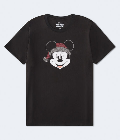 Santa Mickey Mouse Rhinestone Oversized Graphic Tee Santa Mickey Mouse Rhinestone Oversized Graphic Tee