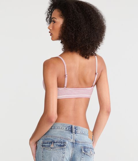 Striped Cotton Henley Bralette Striped Cotton Henley Bralette