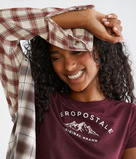 Aeropostale Arch Mountain Graphic Tee Aeropostale Arch Mountain Graphic Tee