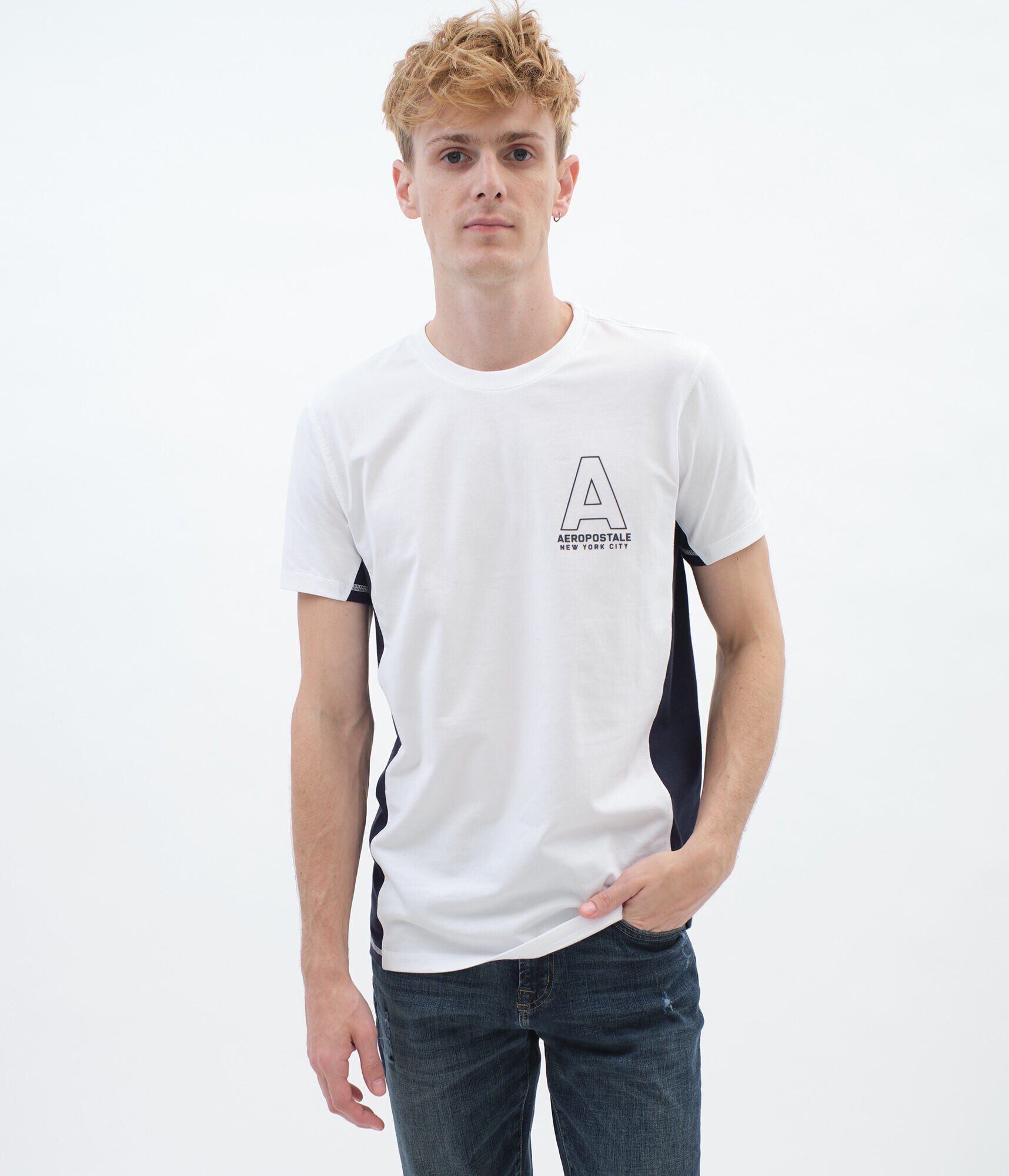 Aero Logo Colorblocked Stretch Graphic Tee