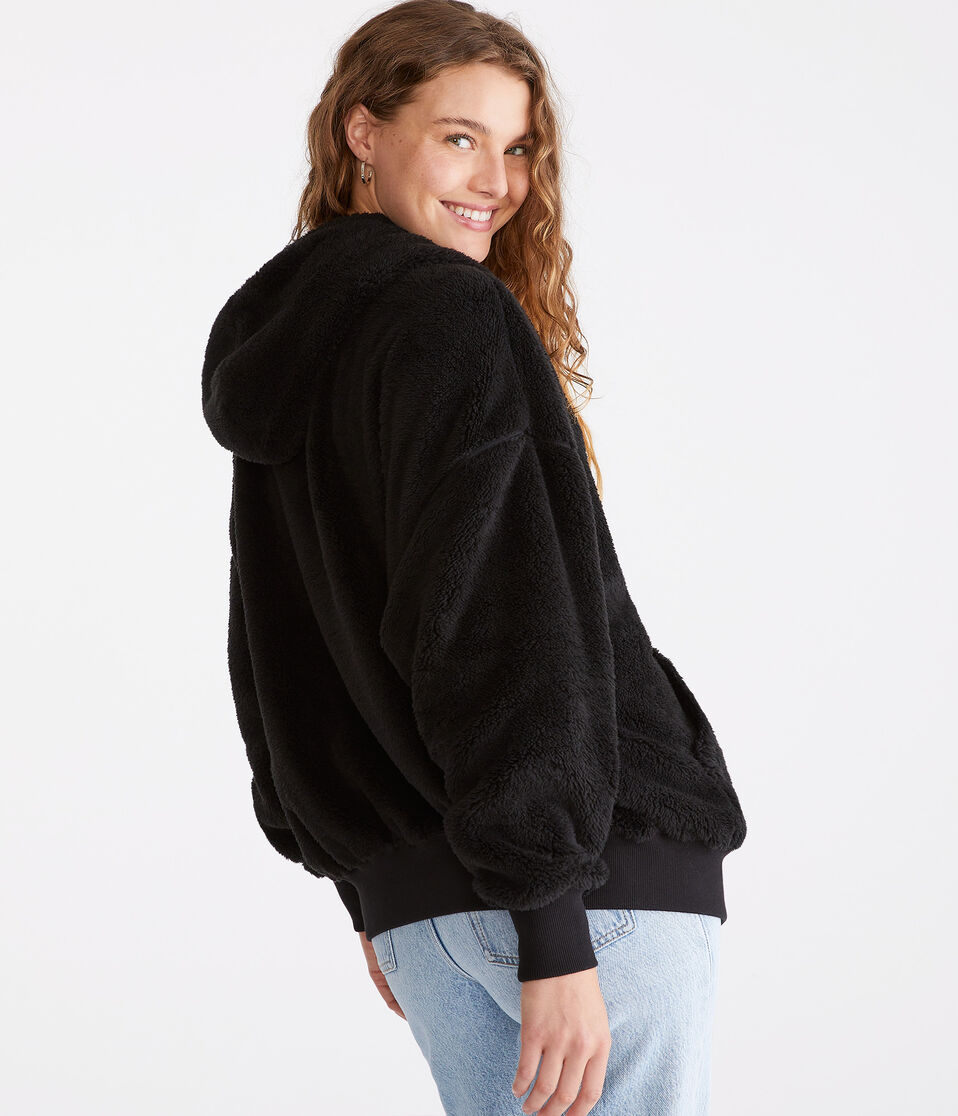 Sherpa Oversized Full-Zip Hoodie